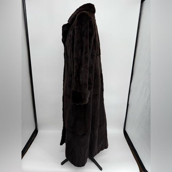 Reversible Real Sheared Rabbit Fur Coat - Picture 3 of 14